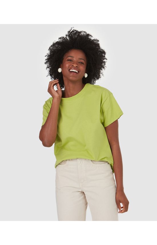 Blusa Básica Feminina Oversized Em Algodão