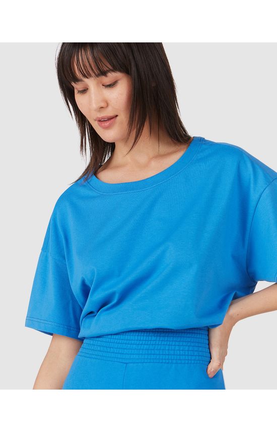 Blusa Básica Feminina Oversized Em Algodão