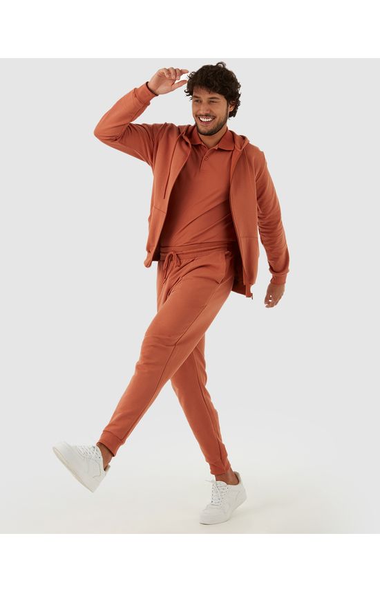 Calça Básica Masculina Jogger Em Moletom Sem Flanela