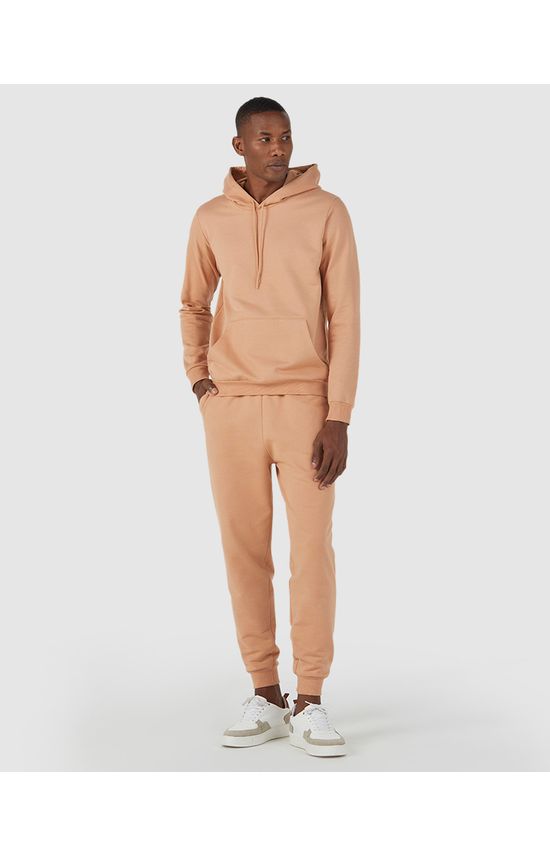 Calça Básica Masculina Jogger Em Moletom Flanelado