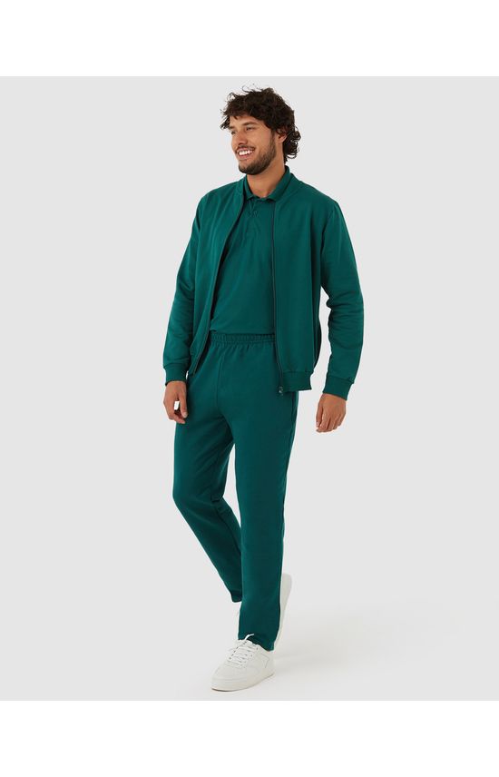 Calça Básica Masculina Bolso Faca Em Moletom Flanelado