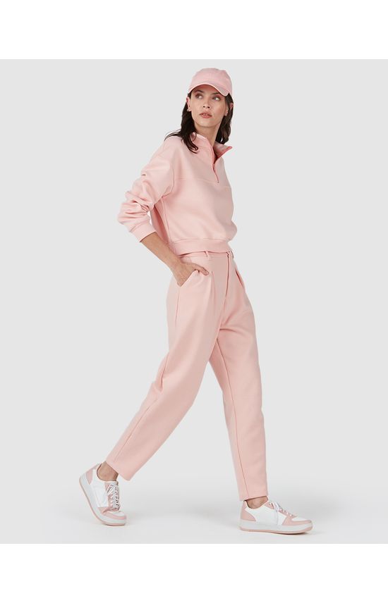 Calça Cenoura Feminina Em Moletom Soft Flanelado