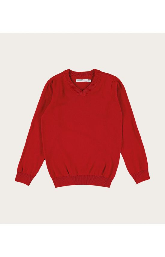 Blusão Infantil Menino Em Tricô Malwee Kids - Vermelho - 16