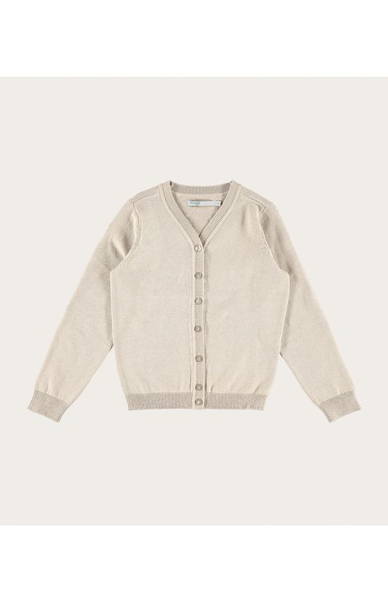 Cardigan Infantil Menina Gola V Em Tricô Malwee Kids