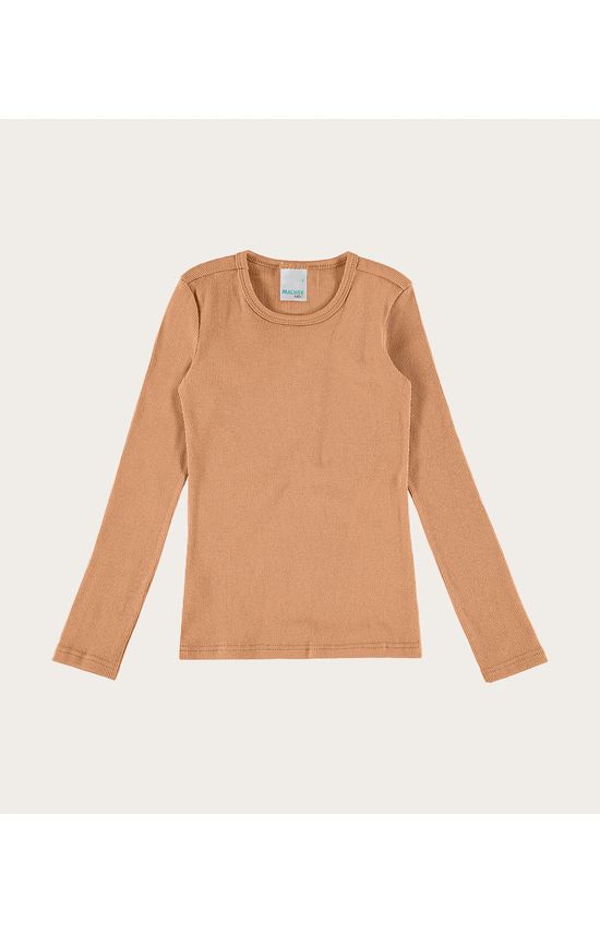 Blusa Infantil Menina Decote Redondo Em Ribana Malwee Kids