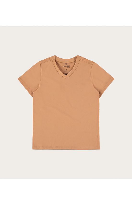Camiseta Infantil Menino Decote V Em Algodão Malwee Kids