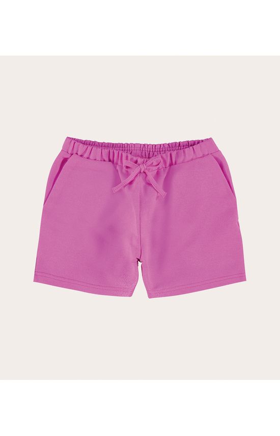 Shorts Infantil Menina Com Bolsos Em Moletinho Leve Malwee Kids