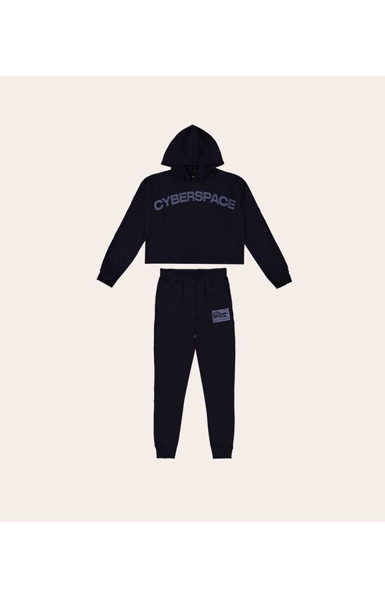 Conjunto Menina Cyber Space Em Moletom Malwee Kids
