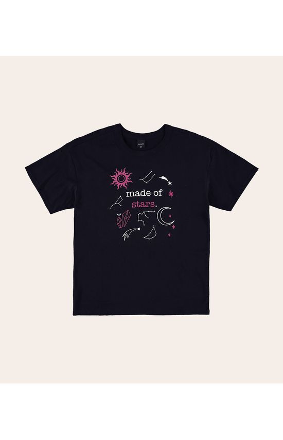Blusa Menina Oversized Made Of Stars Em Algodão Malwee Kids