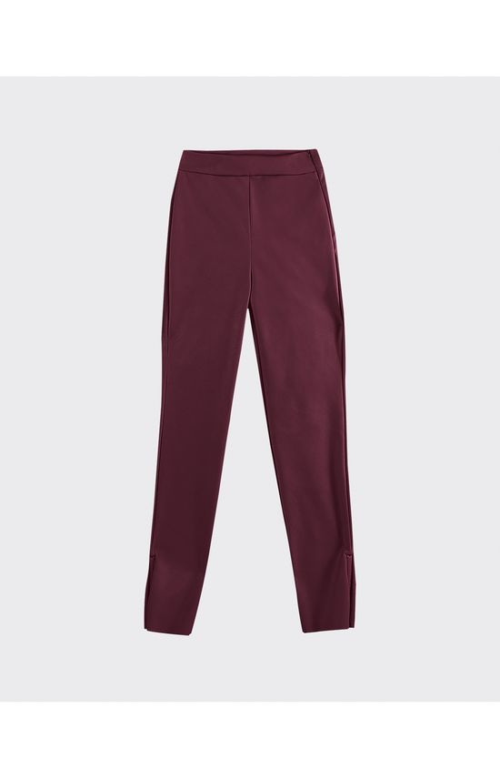 Calça Legging Feminina Abertura Lateral Em Courino