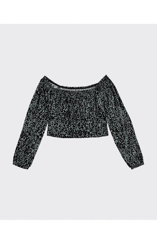 Blusa Cropped Feminina Decote Ombro A Ombro Em Viscose