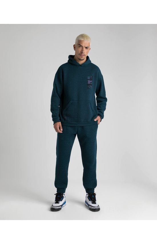 Calça Jogger Masculina NYC Em Moletom Mescla Flanelado
