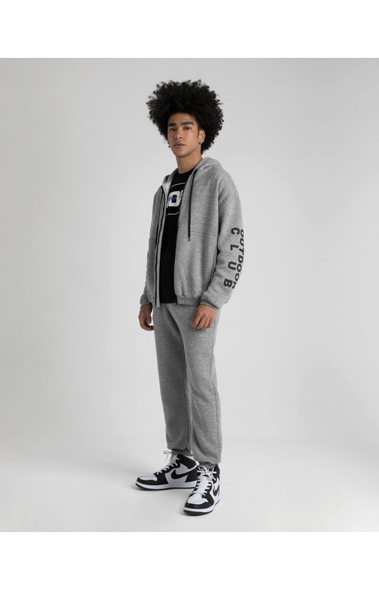 Calça Jogger Masculina Bolso Costas Em Moletom Rajado Flanelado
