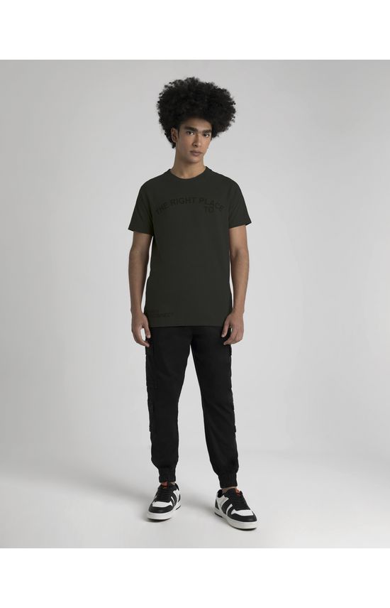 T-Shirt Masculina The Right Place To Em Algodão
