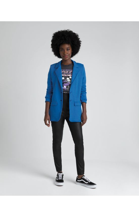 Blazer Alongado Feminino Em Moletom
