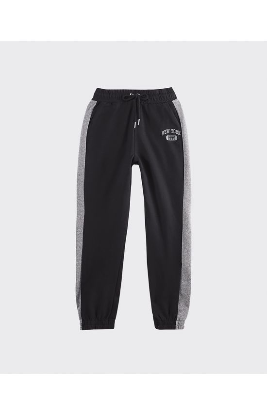 Calça Jogger Feminina Recorte Lateral Em Moletom Stretch Flanelado