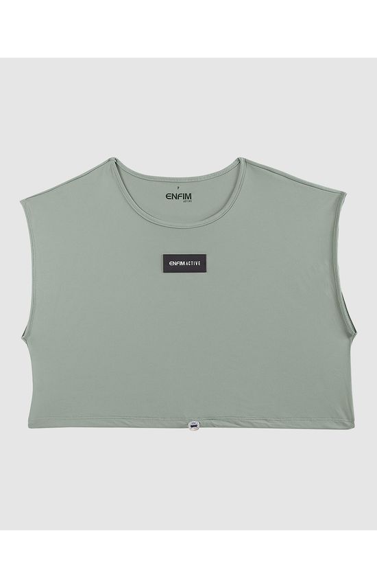 Blusa Cropped Feminina Barra Com Regulador Malha Proteção UV50+ - ENFIM