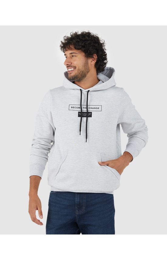 Blusão Oversized Masculino Become The Change Em Moletom Felpado