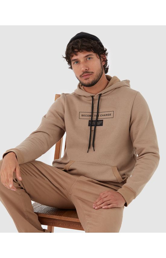 Blusão Oversized Masculino Become The Change Em Moletom Felpado