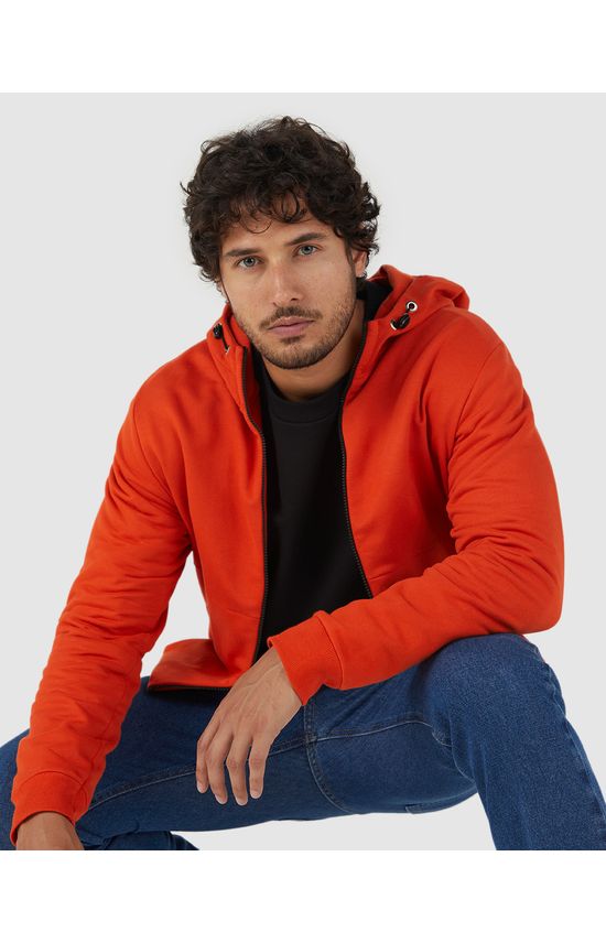 Jaqueta Tradicional Masculina Recorte Frontal Em Moletom Flanelado