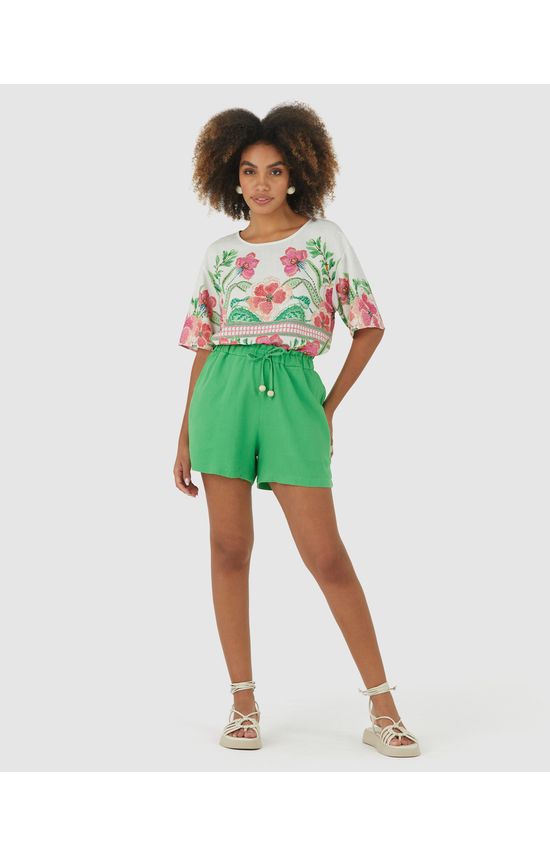 Shorts Clochard Feminino Em Viscolinho Sustentável