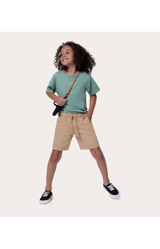 Bermuda Infantil Menino Sarja Com Elastano Malwee Kids