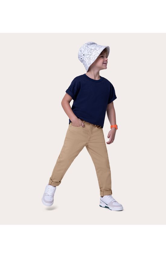 Calça Infantil Menino Skinny Em Sarja Com Elastano Malwee Kids
