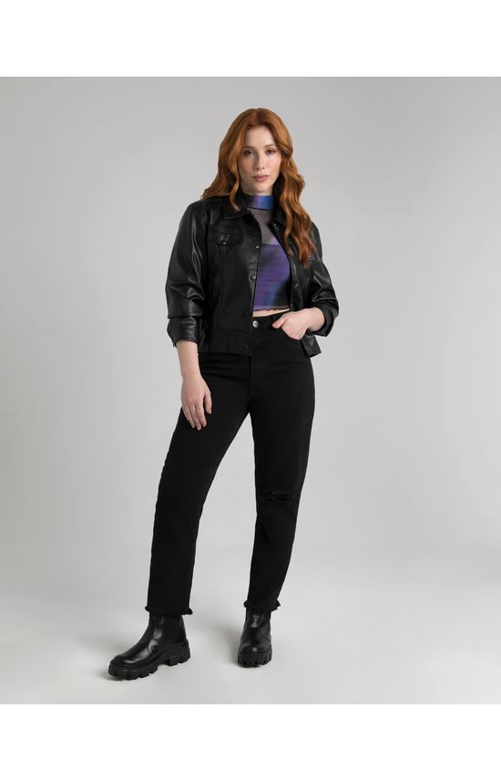 Blusa Cropped Feminina Gola Alta Em Tule - ENFIM