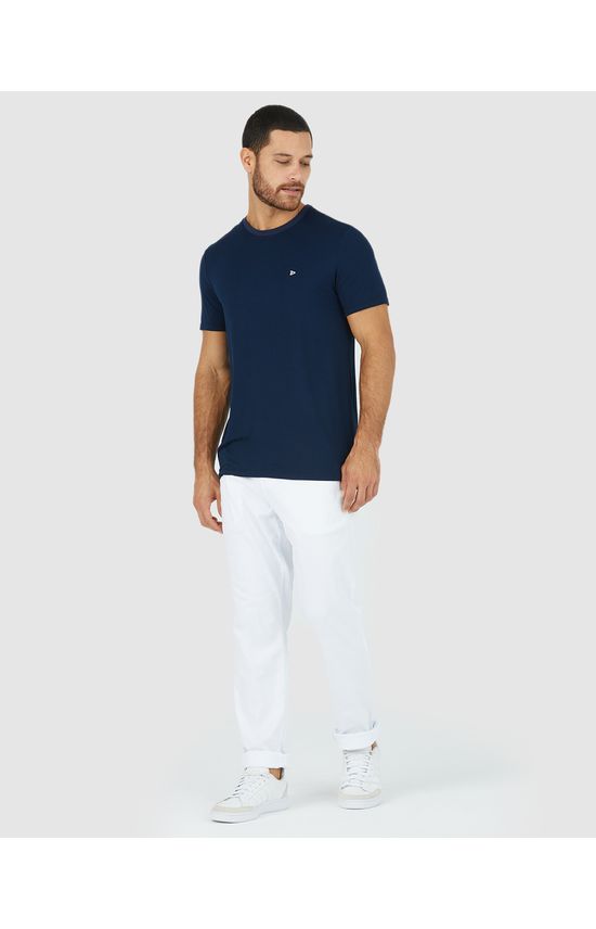 Calça Masculina Chino Em Sarja Com Elastano