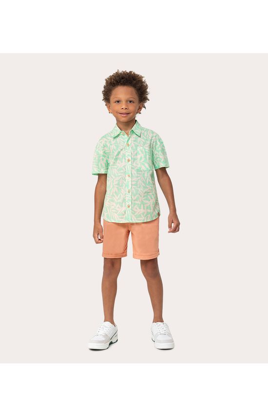 Camisa Infantil Menino Bolso Frontal Em Algodão Malwee Kids