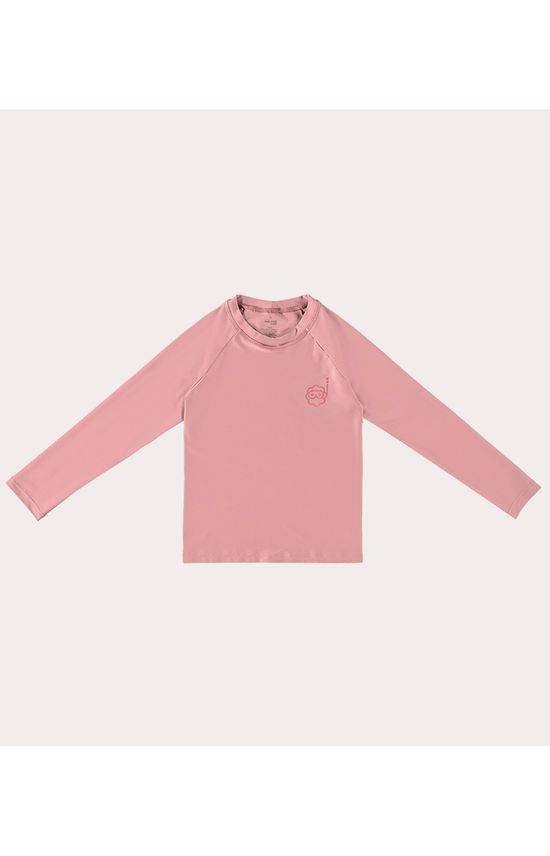Camiseta Praia Infantil Menina Manga Longa Malha UV50+ Malwee Kids