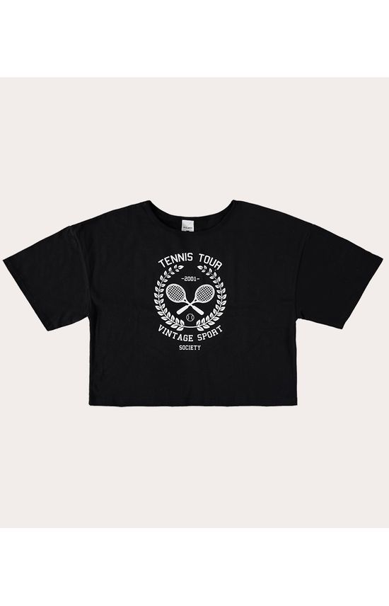 Blusa Menina Box Tennis Tour Em Algodão Malwee Kids