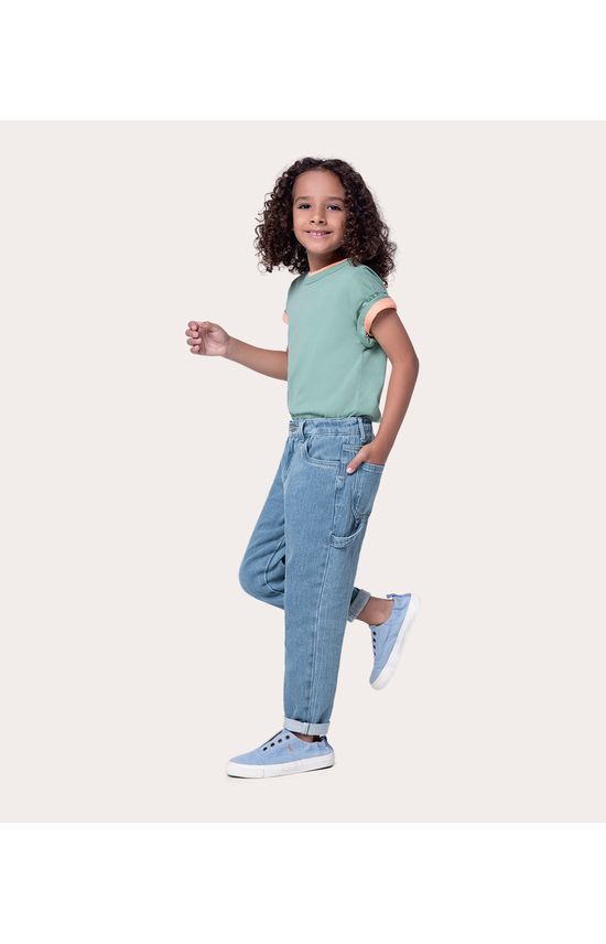 Calça Infantil Menino Cintura Média Em Jeans Moletom Malwee Kids