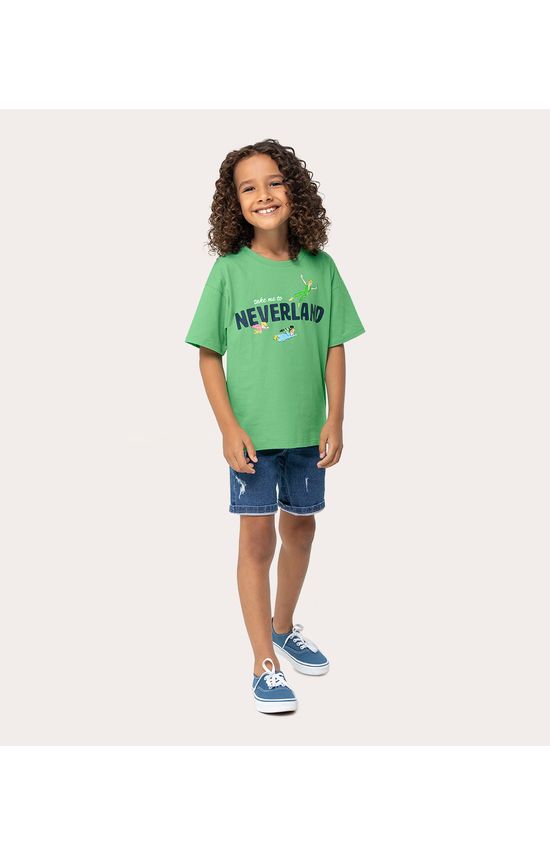 Camiseta Infantil Menino Neverland Clássicos Disney® Algodão Malwee Kids