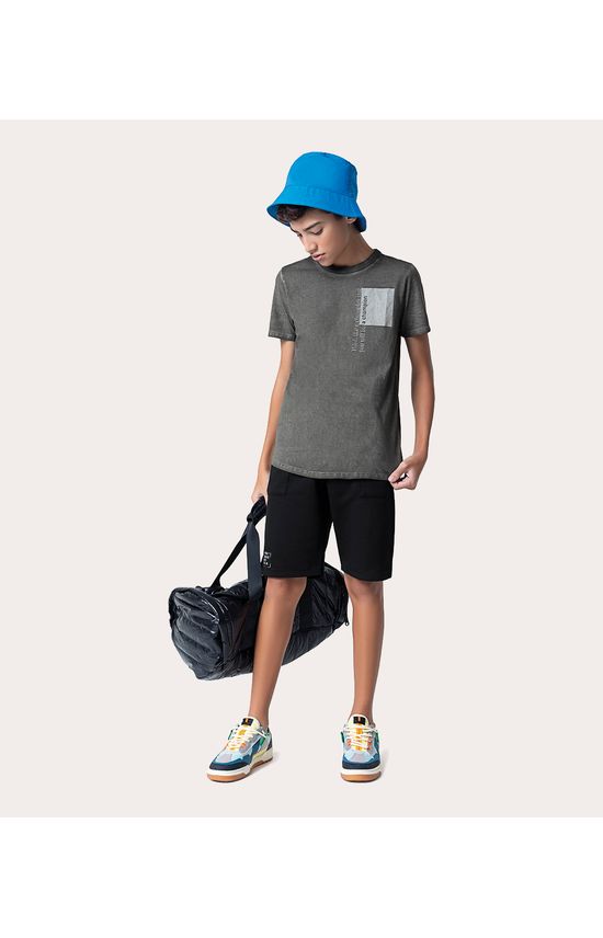Camiseta Menino Lavagem Estonada Em Algodão Malwee Kids