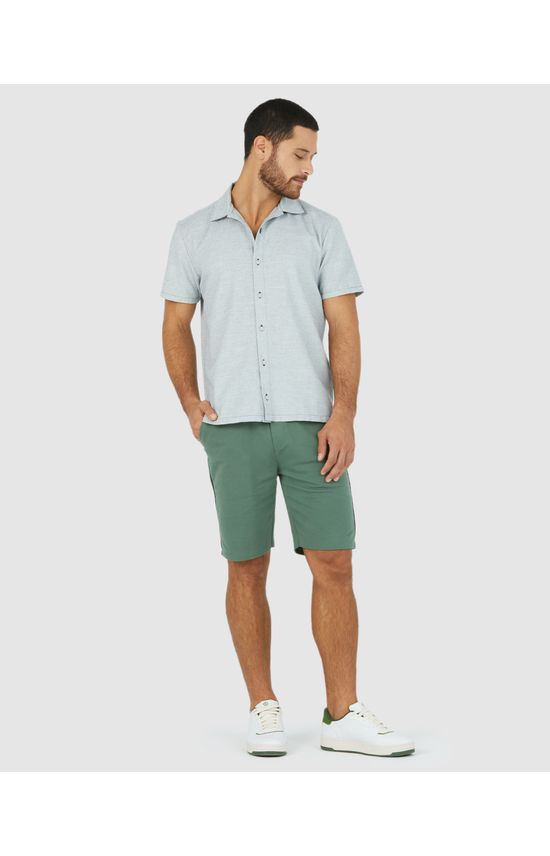 Bermuda Masculina Filete Lateral Em Moletom Sem Flanela