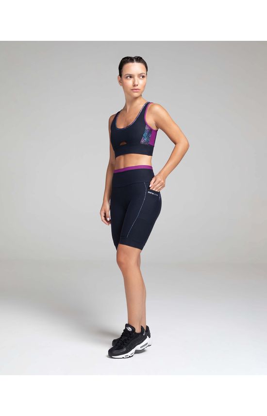 Bermuda Feminina Ciclista Cós Estampado Com Proteção UV50+ - ENFIM