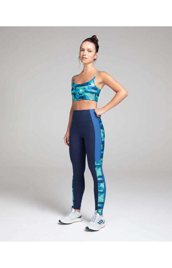 Calça Legging Feminina Recorte Lateral Em Malha Proteção UV50+ - ENFIM