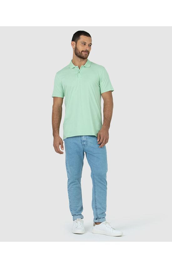 Camisa Polo Básica Masculina Peitilho Frontal Em Algodão