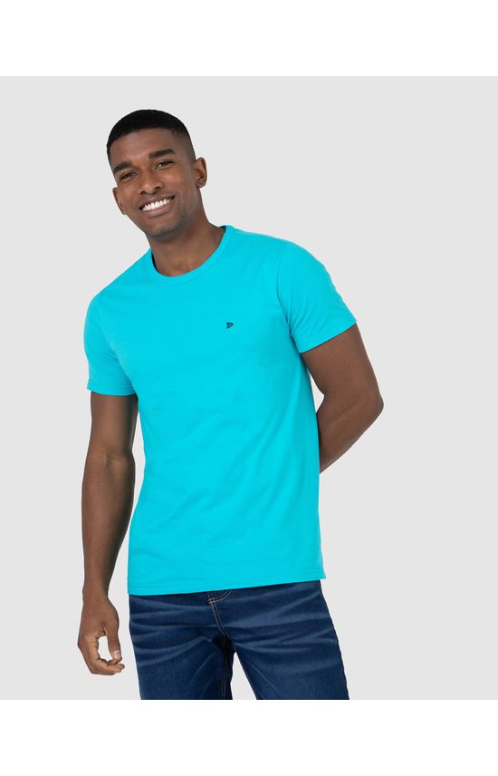 Camiseta Básica Masculina Slim Em Algodão