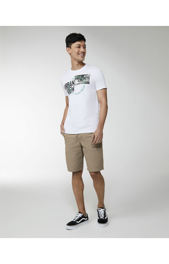 Camiseta Slim Masculina Em Algodão - ENFIM