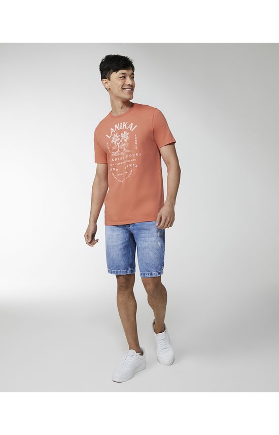 Camiseta Regular Masculina Em Algodão - ENFIM