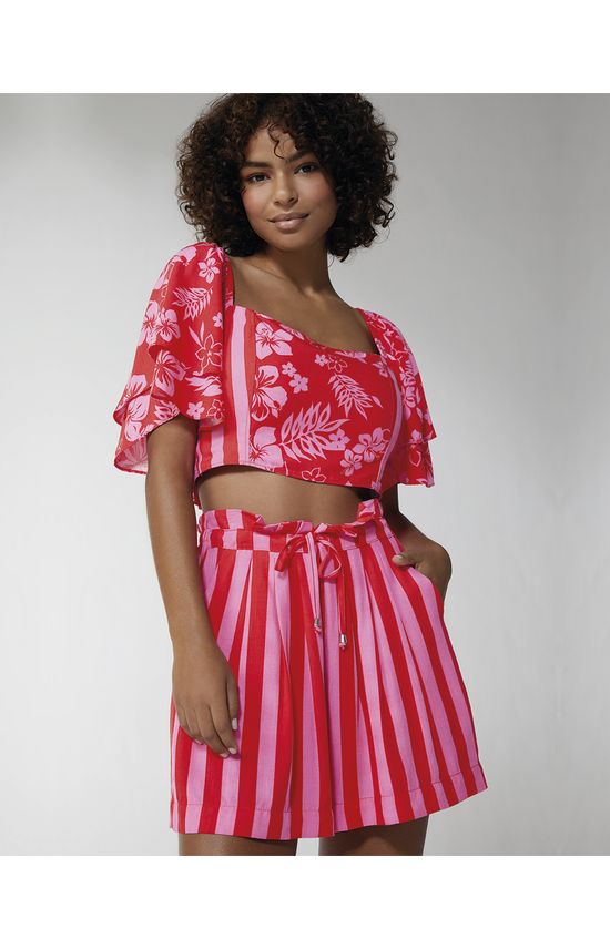 Blusa Cropped Feminina Em Viscose - ENFIM