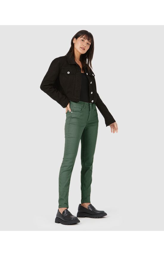 Calça Skinny Feminina Cintura Média Em Flex Jeans