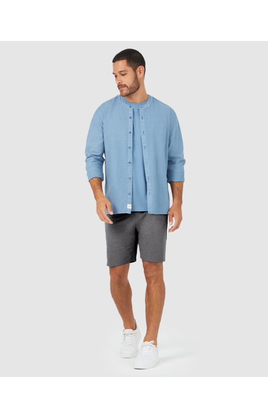 Bermuda Básica Masculina Slim Fit Em Moletom Sem Flanela