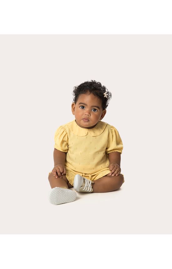 Conjunto Infantil Menina Blusa e Shorts Em Viscose Malwee Kids
