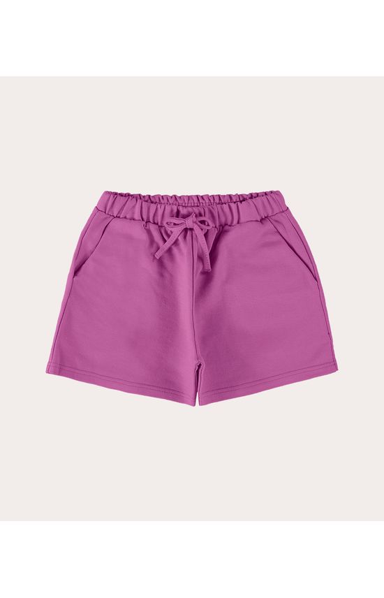 Shorts Infantil Menina Com Bolsos Em Moletinho Leve Malwee Kids