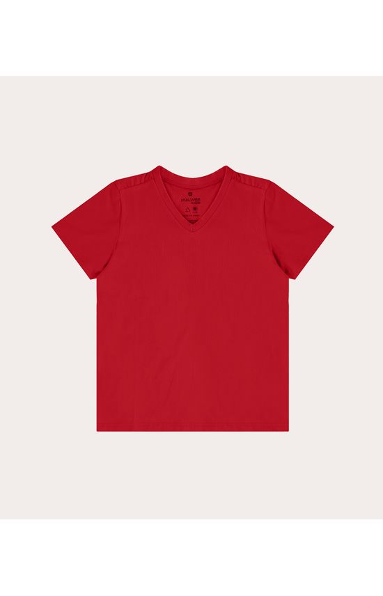 Camiseta Infantil Menino Decote V Em Algodão Malwee Kids