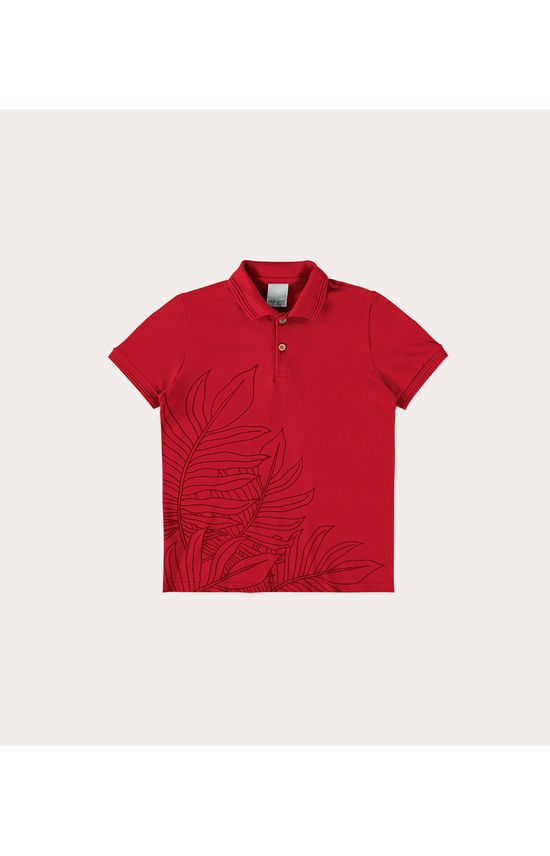 Camisa Polo Infantil Menino Em Piquê Stretch Malwee Kids