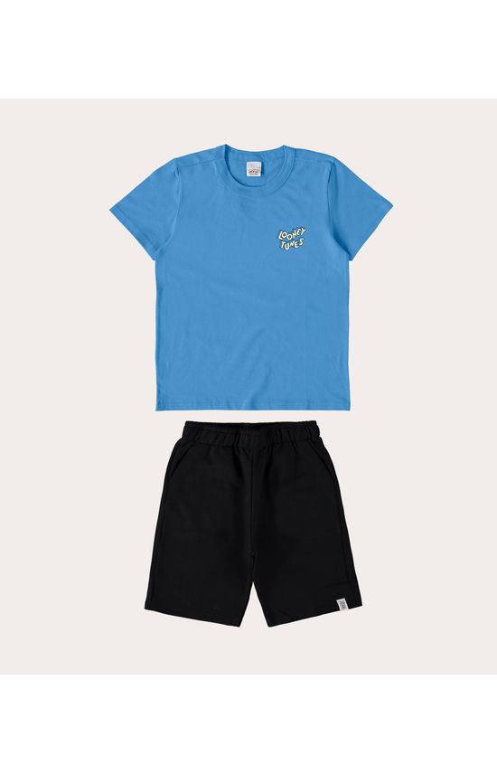 Conjunto Infantil Menino Looney Tunes Em Moletinho Malwee Kids